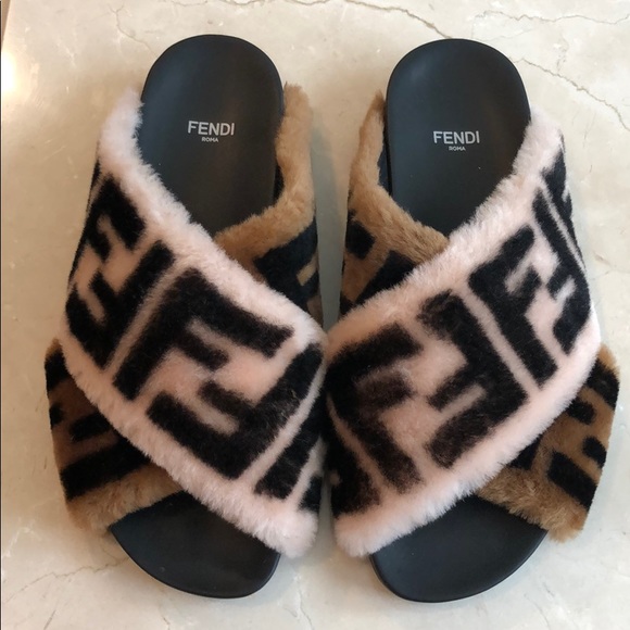 fendi criss cross slides